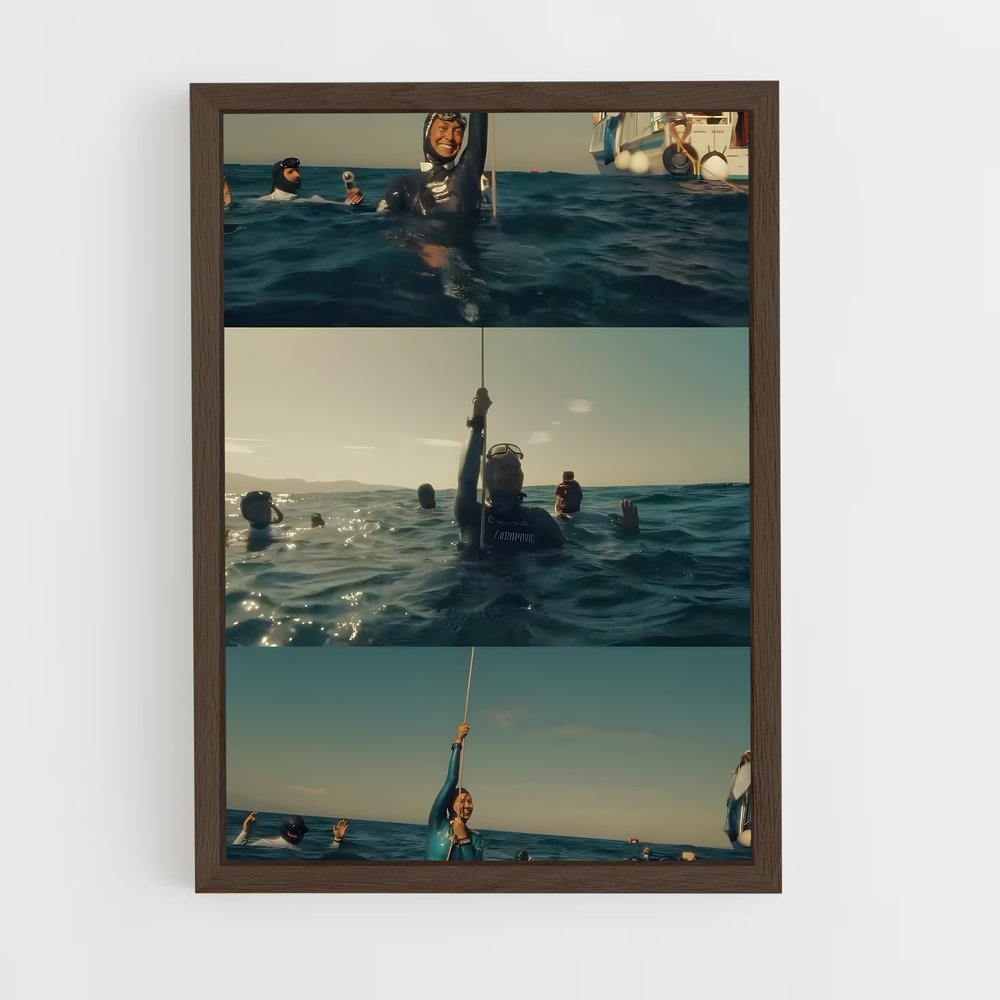 Poster L'Homme et la Mer – affiche Plongée en apnée (vue 5)